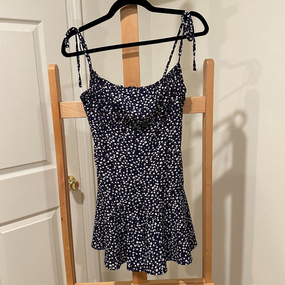 Adorable Jumper or Romper navy and white Small EUC